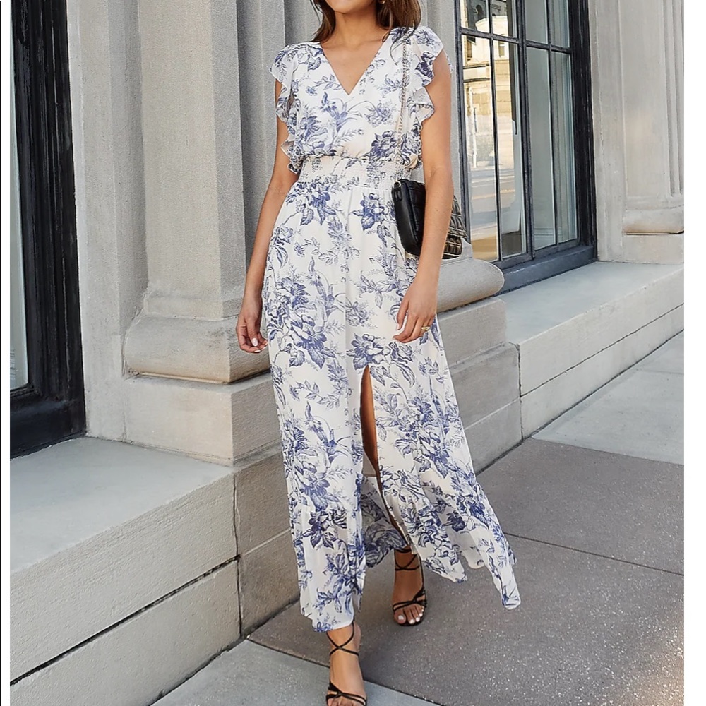 Express midi ruffle dress